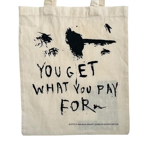 NWOT Jean-Michel Basquiat King Pleasure Limited Edition Canvas Tote Bag RARE - Picture 6 of 6